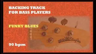 Funky Blues Backing Track FOR BASS - B - 90 bpm