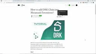 HOW TO ADD DRK CHAIN ON METAMASK [CRYPTOAUDIKING]