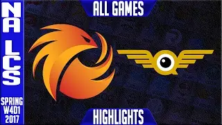 Phoenix 1 vs Fly Quest All Games - NA LCS W4D2 Spring 2017 - P1 vs FQ All Games