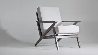 Mia Fabric Accent Chair, Light Grey