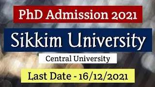PhD Admission 2021 || Central University