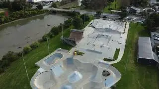Gisborne Skatepark drone view