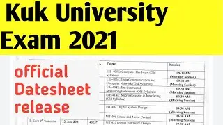 Kuk Datesheet 2021 ll Kuk University exam 2021 ll Kuk latest news