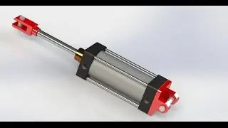 Pistón neumático FESTO DNC 100-16 en SOLIDWORKS