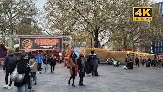 [4K] 🇬🇧 London Christmas Market at Leicester Square 2021