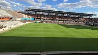Boom lift move at Dynamo Stadium