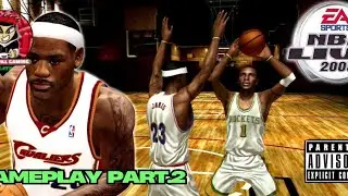 RETRO GAMING PLAYS-NBA LIVE 2005- PS2 PART. 2 GAME, AND DUNK CONTEST