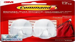 Command Medium Designer Hooks Damage Free Hanging Wall Hooks with Adhesive Strips Review