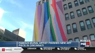 Famous mural artist finishes new art piece in Cincinnati