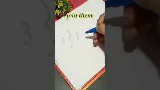 Easy Fish drawing with outline pens | #shorts