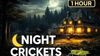 Cozy Night Forest Crickets Sound for Deep Sleep (1 Hour)