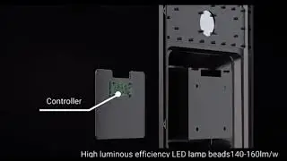 9000W Aluminum Frame All In One Solar Street /Parking Lights Motion Sensor, Dusk to Dawn 180000LM 