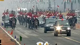 68th Republic Day: President Pranab Mukherjee arrives at Rajpath