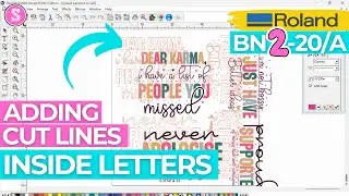 How to Add Roland Cut Lines to Inside of Letters in Flexi for BN2