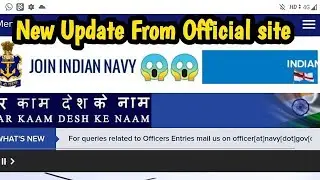 INDIAN Navy Big Update From Official Site 👌👍