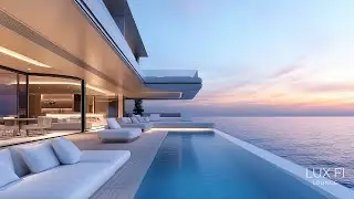 Super Yacht Lounge Ambience | Luxury Ocean Views, Sunset & Smooth Jazz