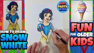 Как нарисовать Белоснежку | Простые и забавные рисунки Диснея для детей