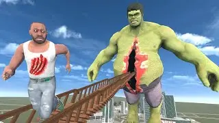 Franklin Enter Inside Giant Hulk Stomach In Indian Bike Driving 3D