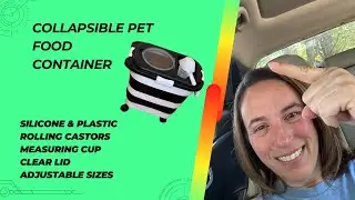 Adjustable pet food container is SO perfect for travel! #ad