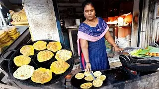 Hard Working INDIAN Woman Selling Tasty PURAN POLI | INDIAN STREET FOOD