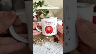Chocolate Christmas Movie Watching Mug For Kid, Family | Personalized Photo Enamel Mug