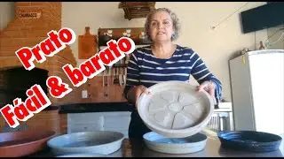 Faça você mesmo - prato de cimento para vasos!