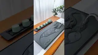 Tianluo Green Classic Carved Tea Tray Tea Tray Stone Tea Tray tea set