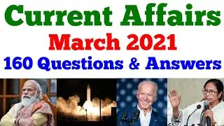 Current Affairs of March 2021 in English || March Current Affairs 2021 || Current Affairs March 2021