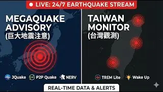 🔴 LIVE 24/7: Japan Earthquake Surveillance (Real-Time Data) / 日本・台湾地震監視 📡