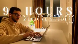 LIVE | 7-HOUR Study With Me (Medical Student) ⛈️ Rain Sounds & 90/20