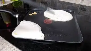 Making pancakes with my sisters