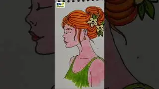 easy girl drawing #draw girl #girldrawing #girl #simpledrawing #easydrawing