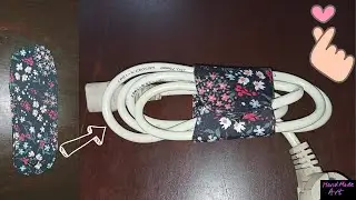 DIY How to Make Fabric Cord Keeper | Cord Wrap | Cable Organizer