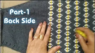 Baby Sweater Back Side Border+Design+Reglan Cutting : Part-1#Size 4to5 yrs.old#Jasbir Creations#474