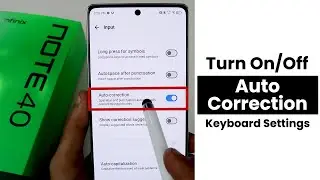 Turn On/Off Auto-Correction In Infinix Note 40 | Keyboard Settings
