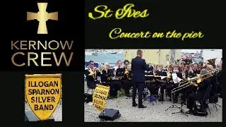 St Ives concert on the pier with Illogan Sparnon Silver band, Cornwall
