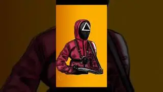 DRAWING SQUID GAME 🖌️😱😵[Amazing 🔥🤯]BY PAPAL ART#art #shorts #squidgame #game#netflix#drawing