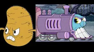 Cupheads first and last Contract Bosses (The Root Pack and Phantom Express)