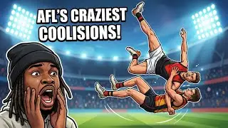 First Time Watching AFL's CRAZIEST Collisions 2025
