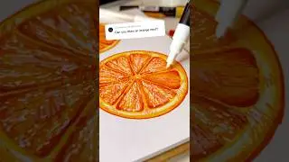 Some oranges, drawing asmr edition 🧡 #asmr #art #markers #shorts #drawingideas #fruit #satisfying