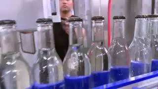 Glass bottles washing filling capping monoblock soft drinks filler metal caps capper
