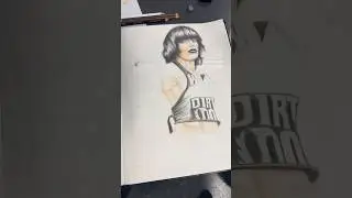 Drawing Rhea Ripley 🔥 | Pt. 4 #wwe #judgementday #rhearipley #fanart #traditionalart #progressvideo