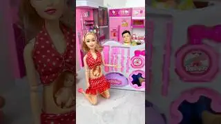 Satisfying With Unboxing Doll Makeup Set Toys, ASMR Video #shorts
