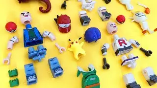 lego pokemon collection | ash ketchum, pikachu, meowth, jessie, james | minifigures lego unofficial