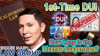 How long is the license suspension for a 1st time DUI?