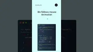 Div follows mouse Animation using Javascript