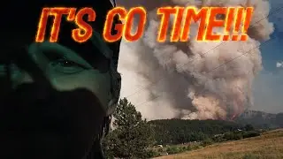 ALEXANDER MOUNTAIN FIRE EVACUATION DAY FLAMES CREST PALISADE MTN!