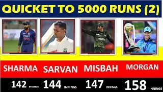 FASTEST TO GET 5000 ODI RUNS IN HISTORY | ODI CRICKET RECORDS