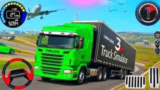 US Cargo Truck Trailer Driving 3D - Transporter Delivery Truck Simulator 2025 - Android GamePlay