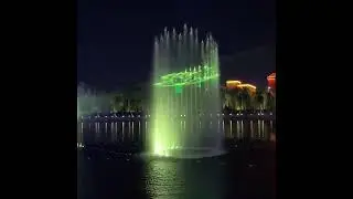 Various 3D animated water dancing fountains for square pools